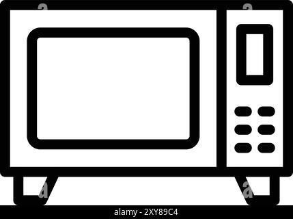Mikrowellen-Vektor-Symbol-Design-Illustration Stock Vektor