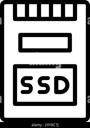 Ssd-Vektor-Symbol-Design-Illustration Stock Vektor