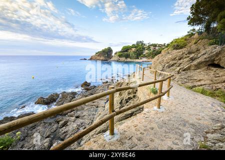 Schönen Sant Francesc Creek und Strand in Blanes in Spanien Stockfoto