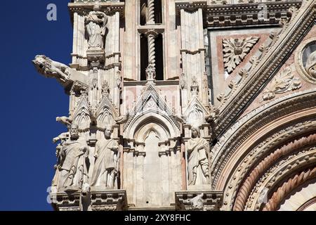 Nahaufnahme der Kathedrale von Siena Stockfoto