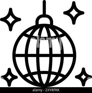 Disco Ball Vektor Symbol Design Illustration Stock Vektor