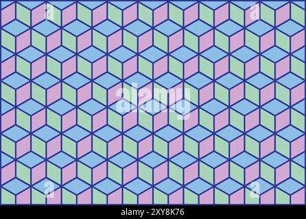 Heiliger Diamant-Geometrieraster Grafik-Deko-Hexagon-Linienmuster-Vektor Stock Vektor