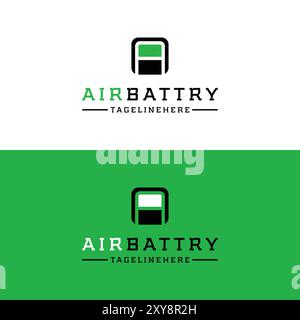 AIR BATTRY MINIMAL LOGO-DESIGN Stock Vektor