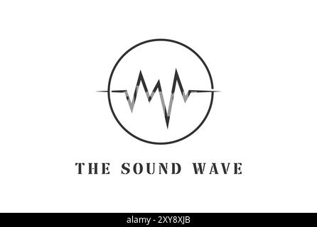 Einfache, minimalistische Circle Circular Sound Audio Waveform für die Aufnahme des Logos Stock Vektor