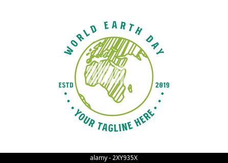 Happy Earth Day! Vektor-Öko-Illustration für Poster, Banner oder Karte in sozialen Netzwerken zum Thema Rettung des Planeten. Machen Sie jeden Tag der Erde Stock Vektor