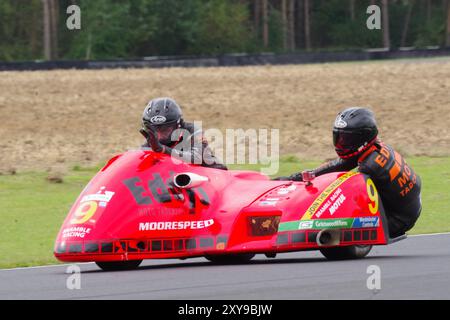 Dalton on on Tees, England, 25. August 2024. Kieran Clarke fuhr eine CES Yamaha R6 mit Andrew Johnson in der FSRA Cup-Klasse auf dem Croft Circuit. Quelle: Colin Edwards. Stockfoto