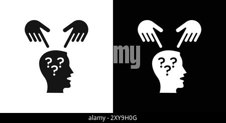 Kritiksymbol Logo Vektorumrandung in Schwarz-weiß Stock Vektor