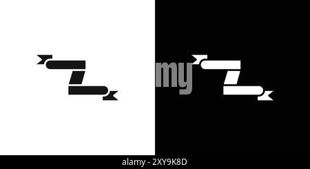 Sash Symbol Logo Vektorumrandung in Schwarz-weiß Stock Vektor