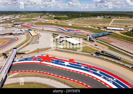 Austin, Etats Unis. August 2024. Illustration, Track während des Lone Star Star Le Mans 2024, 6. Runde der FIA Langstrecken-Weltmeisterschaft 2024, vom 30. August bis 1. September 2024 auf dem Circuit of the Americas in Austin, Texas, USA - Foto Julien Delfosse/DPPI Credit: DPPI Media/Alamy Live News Stockfoto