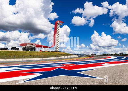Austin, Etats Unis. August 2024. Illustration, Track während des Lone Star Star Le Mans 2024, 6. Runde der FIA Langstrecken-Weltmeisterschaft 2024, vom 30. August bis 1. September 2024 auf dem Circuit of the Americas in Austin, Texas, USA - Foto Julien Delfosse/DPPI Credit: DPPI Media/Alamy Live News Stockfoto