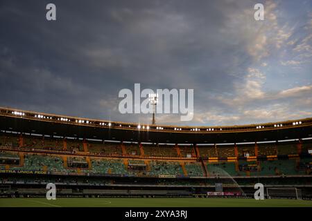 Verona, Italien. August 2024. Ein allgemeiner Blick auf das Stadion vor dem Spiel der Serie A im Stadio Marc'Antonio Bentegodi, Verona. Der Bildnachweis sollte lauten: Jonathan Moscrop/Sportimage Credit: Sportimage Ltd/Alamy Live News Stockfoto