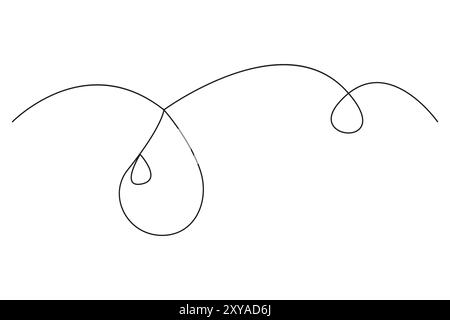 Symbol für einfaches Ablegen. Einzeilige Zeichnung. Minimalistisches Vektordesign. Schwarz-weiß. Stock Vektor