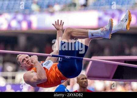 Paris, Ile de France, Frankreich. August 2024. RIK TAAM (NED) aus den Niederlanden tritt bei den Olympischen Sommerspielen 2024 in Paris im Stadion Stade de France an. (Kreditbild: © Walter Arce/ZUMA Press Wire) NUR REDAKTIONELLE VERWENDUNG! Nicht für kommerzielle ZWECKE! Stockfoto