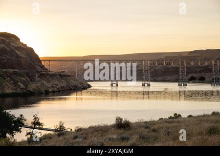 Joso High Bridge über den Snake River bei Lyons Ferry, Washington, USA Stockfoto