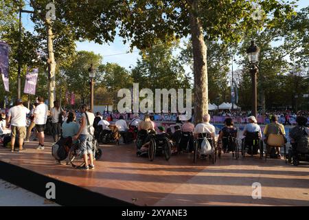Allgemeine Ansicht, 28. AUGUST 2024 : die Eröffnungszeremonie der Paralympischen Spiele 2024 in La Concorde in Paris, Frankreich. (Foto von AFLO SPORT) Stockfoto