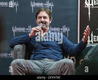 Düsseldorf-NEUSS, 2. November 2019: Zach Galligan (*1964, US-amerikanischer Schauspieler Gremlins) spricht bei We über seine Erfahrungen in der Filmindustrie Stockfoto