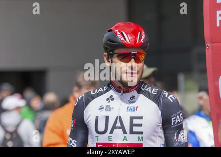 ESCHBORN, DEUTSCHLAND, 1. MAI: Radfahrer %1 (%2) meldet sich beim Radrennen Eschborn-Frankfurt an, einem jährlichen klassischen Radrennen, das in Eschborn und f startet Stockfoto