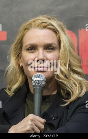 DORTMUND, 8. APRIL: Schauspielerin Laurie Holden (The Walking Dead, The X-Files, Silent Hill) am Weekend of Hell, a Two Day (April 7-8 2018) Horror-t Stockfoto