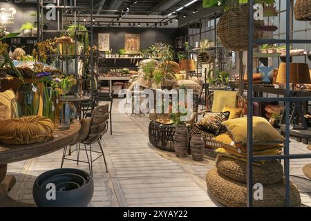 Frankfurt, Deutschland. Februar 2019. Impressionen von der Ambiente-Messe 2019: Produktpräsentation des schwedischen Unternehmens Miljoegarden. Ambiente i Stockfoto