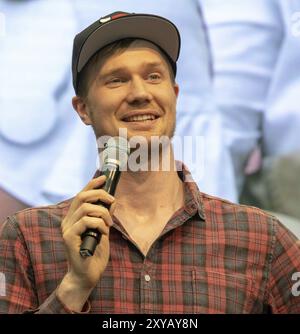STUTTGART, 30. Juni 2018: Joonas Suotamo (Chewbacca, Star Wars) auf der Comic Con Germany Stuttgart, einer zweitägigen Fankonvention Stockfoto
