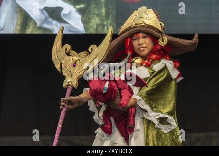 STUTTGART, 30. Juni 2018: Cosplay Contest, Dragon Trainer Lulu von Sunnyma Cosplay auf der Comic Con Germany Stuttgart Stockfoto