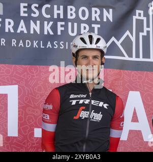 ESCHBORN, DEUTSCHLAND, 1. MAI 2018: Alex Frame (Trek-Segafredo) beim Eschborn-Frankfurt-Radrennen, einem jährlichen klassischen Radrennen, das in Eschborn A startet Stockfoto