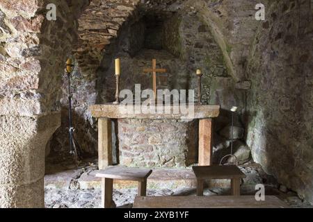 Mariengruft im Mont Orgueil Castle, Jersey, Großbritannien, Europa Stockfoto