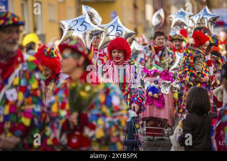 KÖLN, DEUTSCHLAND, 04. März: Teilnehmer der Karnevalsparade am 04. März 2014 in Köln, Deutschland, Europa Stockfoto