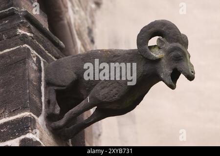 Gargoyle in der St. Mary's Church in Lemgo Stockfoto