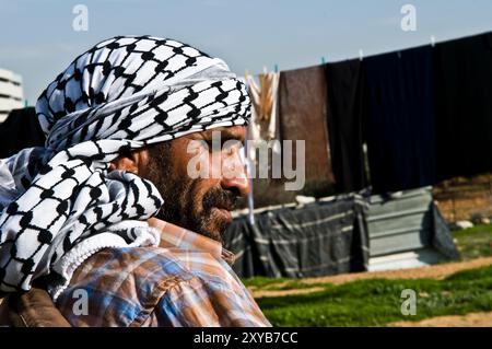 Beduinen in der Nähe von Jerusalem. Stockfoto