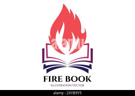 Papier brennen Buch Feuer Flamme Symbol Illustration Design Vektor Stock Vektor
