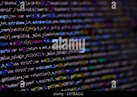 Programmierbildschirm, Codierungsbildschirm für Webentwickler Stockfoto