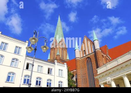 Schweriner Dom, Schwerin der Dom, ein berühmtes Backsteingebäude in Deutschland Stockfoto