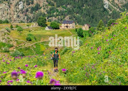 Schutzhütte Biadós, Viados, Tal Añes Cruces, Naturpark Posets-Maladeta, Huesca, Pyrenäen, Spanien Stockfoto