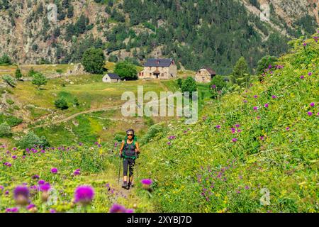 Schutzhütte Biadós, Viados, Tal Añes Cruces, Naturpark Posets-Maladeta, Huesca, Pyrenäen, Spanien Stockfoto