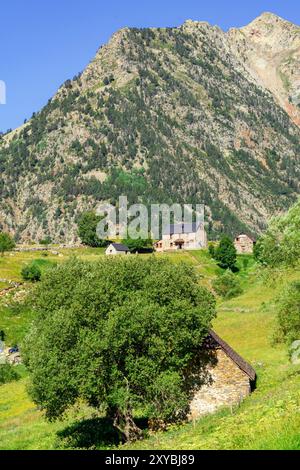 Schutzhütte Biadós, Viados, Tal Añes Cruces, Naturpark Posets-Maladeta, Huesca, Pyrenäen, Spanien Stockfoto