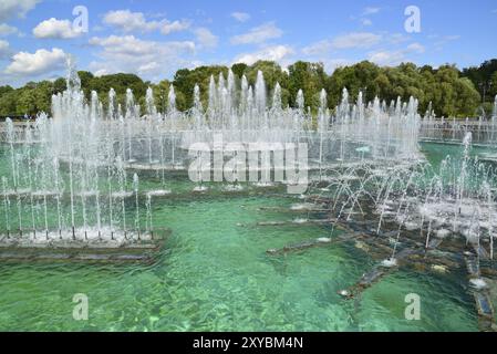 Musikalischer Brunnen im Zaritsyno-Park in Moskau, Russland, Europa Stockfoto