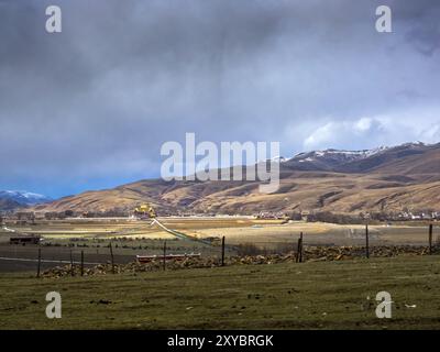 Blick auf das tibetische Kloster in Sichuan, China, Asien Stockfoto
