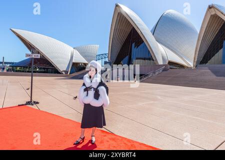 Sydney, Australien, 29. August 2024, Sarah Brightman nimmt an einem Fotogespräch Teil, bevor sie im „Sunset Boulevard“ im Sydney Opera House auftritt. Quelle: Robert Wallace / Wallace Media Network / Alamy Live News Stockfoto