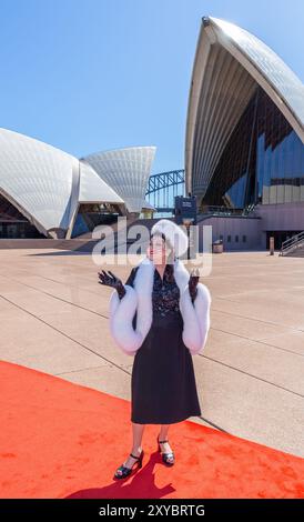 Sydney, Australien, 29. August 2024, Sarah Brightman nimmt an einem Fotogespräch Teil, bevor sie im „Sunset Boulevard“ im Sydney Opera House auftritt. Quelle: Robert Wallace / Wallace Media Network / Alamy Live News Stockfoto