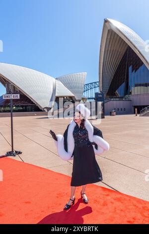 Sydney, Australien, 29. August 2024, Sarah Brightman nimmt an einem Fotogespräch Teil, bevor sie im „Sunset Boulevard“ im Sydney Opera House auftritt. Quelle: Robert Wallace / Wallace Media Network / Alamy Live News Stockfoto