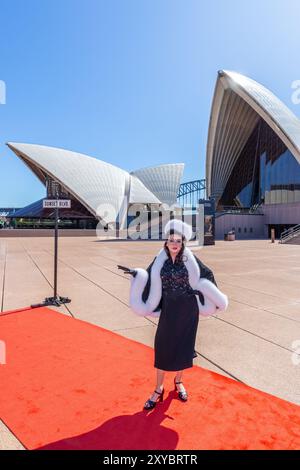 Sydney, Australien, 29. August 2024, Sarah Brightman nimmt an einem Fotogespräch Teil, bevor sie im „Sunset Boulevard“ im Sydney Opera House auftritt. Quelle: Robert Wallace / Wallace Media Network / Alamy Live News Stockfoto