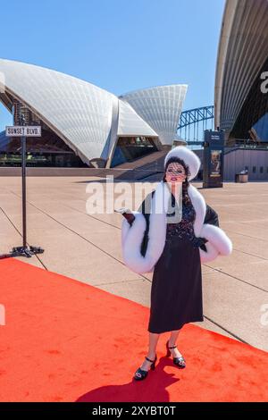 Sydney, Australien, 29. August 2024, Sarah Brightman nimmt an einem Fotogespräch Teil, bevor sie im „Sunset Boulevard“ im Sydney Opera House auftritt. Quelle: Robert Wallace / Wallace Media Network / Alamy Live News Stockfoto