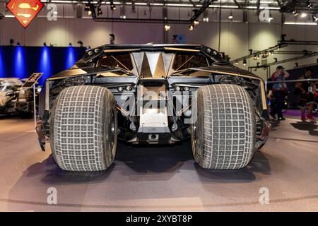 KÖLN, 28. JUN 2019: Impressionen von CCXP Cologne: Original Batman Mobiles aus den Filmen Stockfoto