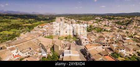 Pfarrkirche Sant Feliu de Llubi, 16. Jahrhundert, Llubi, Mallorca, Balearen, Spanien Stockfoto