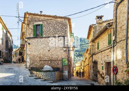 Valldemossa Mallorca Spanien 20. Dezember 2018 In der Altstadt von Valldemossa Stockfoto