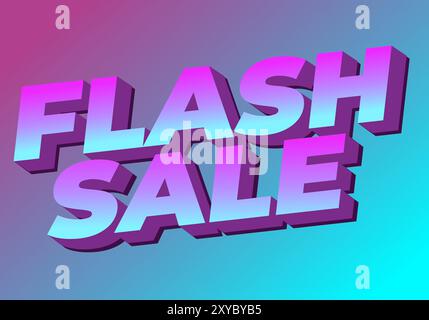 Flash-Angebot. Texteffektdesign im 3D-Stil für digitale oder Pint-Werbung Stock Vektor