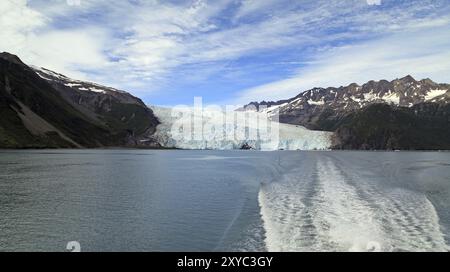 Panorama der Aialik Gletscher in Alaska Stockfoto