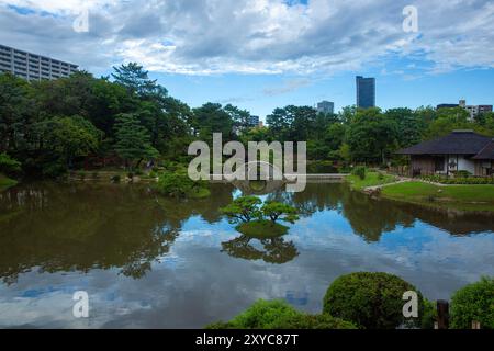 Shukkeien, Hiroshima-Stadt, Hiroshima, Japan. Stockfoto