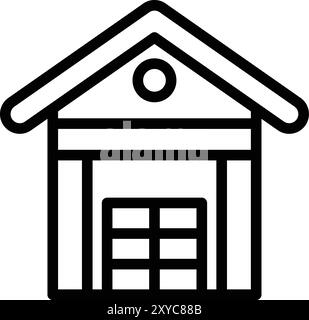 Warehouse Vector Icon Design Illustration Stock Vektor